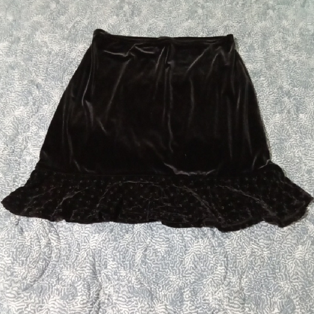 My Michelle Black Velvet Skirt
